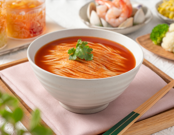 Noodles in Spicy Tomato Soup
