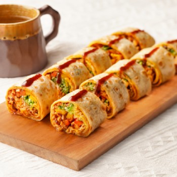 Spicy Chicken Pancakes