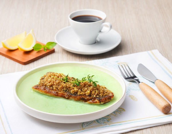 Fish Fillets with Fried Crispy Soy Bean