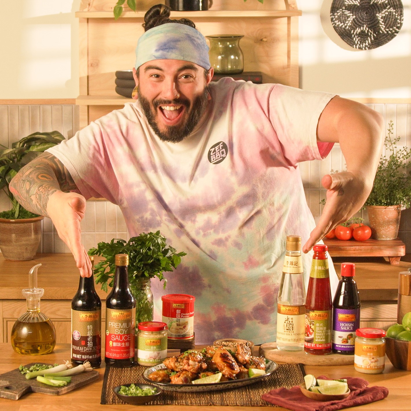 An island style grilled wings recipe made with Lee Kum Kee Sauces