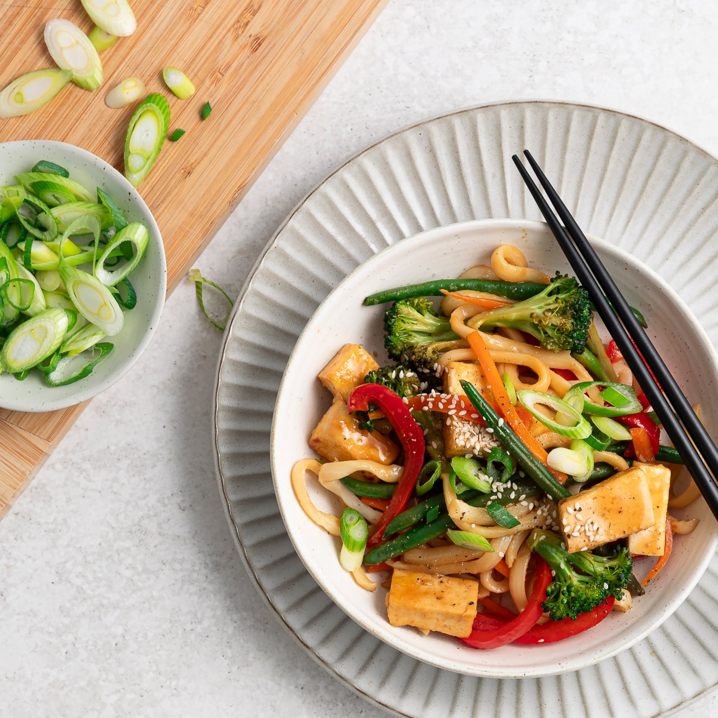 Hot chilli soy tofu  vege udon 1