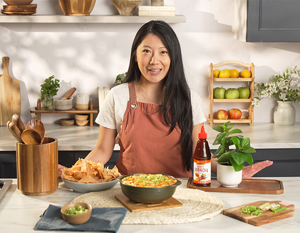 A crab rangoon dip recipe with hot honey by JasmineandTea