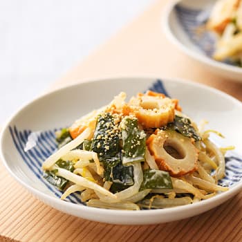 やみつき味！もやしとわかめのオイマヨ和え