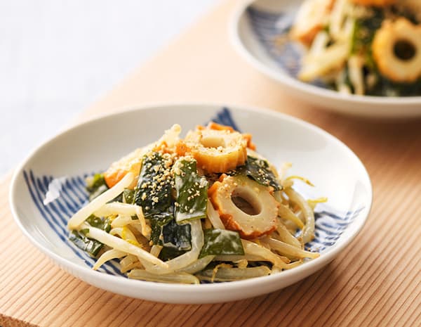 やみつき味！もやしとわかめのオイマヨ和え