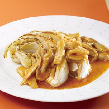 焼き白菜の豚肉あんかけ