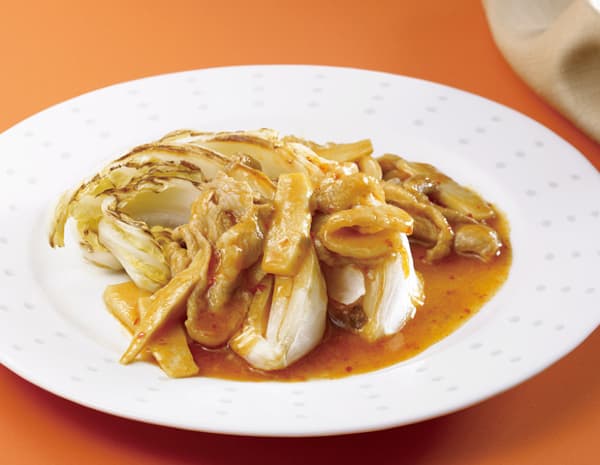 焼き白菜の豚肉あんかけ