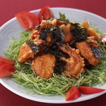 小海老とホタテの韓国風唐揚げ