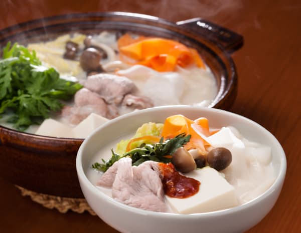 ピリ辛　豆乳鍋