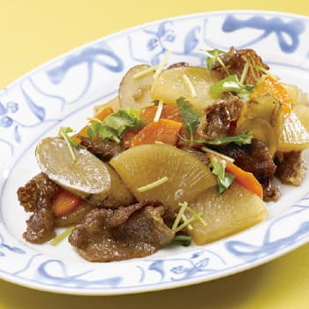 根菜と牛肉の煮物
