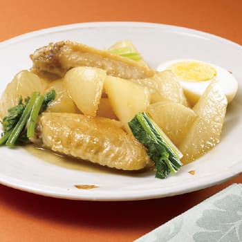 大根と鶏手羽先のオイスターソース炒め