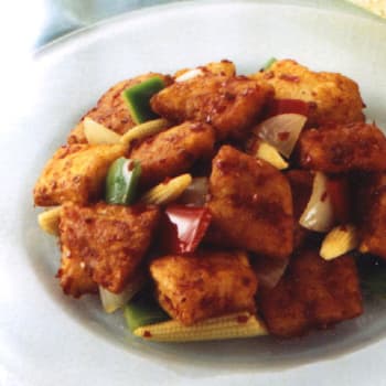 魚の豆板醤炒め