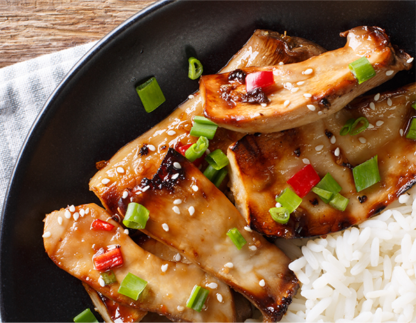 King Oyster Mushroom with Oyster Sauce