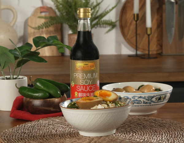 A Korean Mayak Eggs recipe made with Lee Kum Kee soy sauce.
