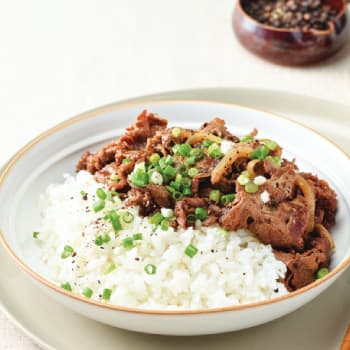 통후추 쇠고기덮밥