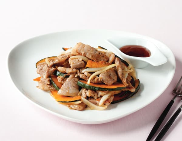 중화 바베큐소스 삼겹살&단호박 구이