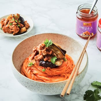 가지불고기 비빔쫄면