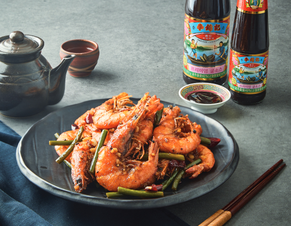 굴소스 대하볶음