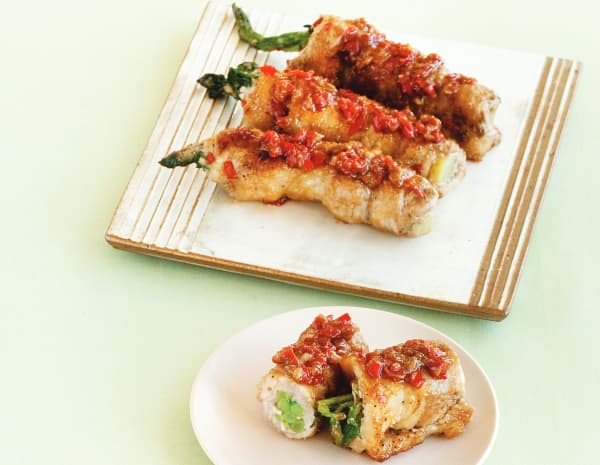 삼겹살 두릅말이