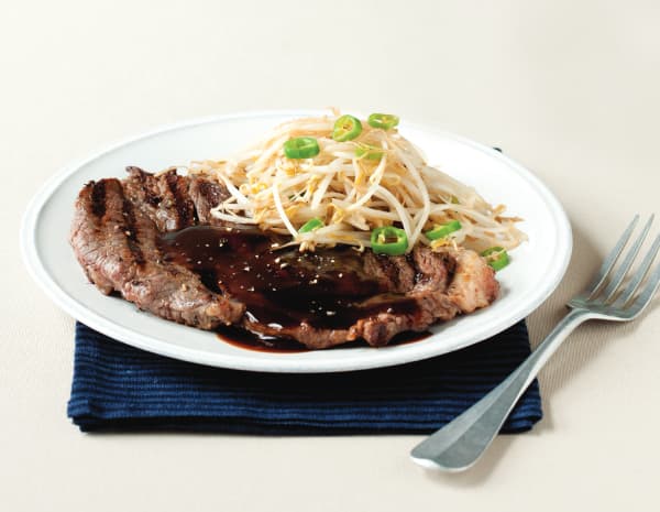 스테이크 숙주볶음