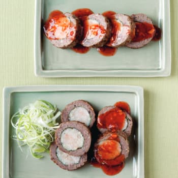 고추마늘소스를 곁들인 떡갈비