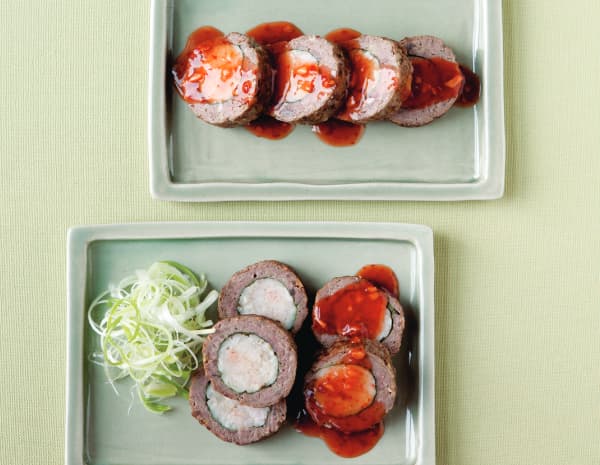 고추마늘소스를 곁들인 떡갈비