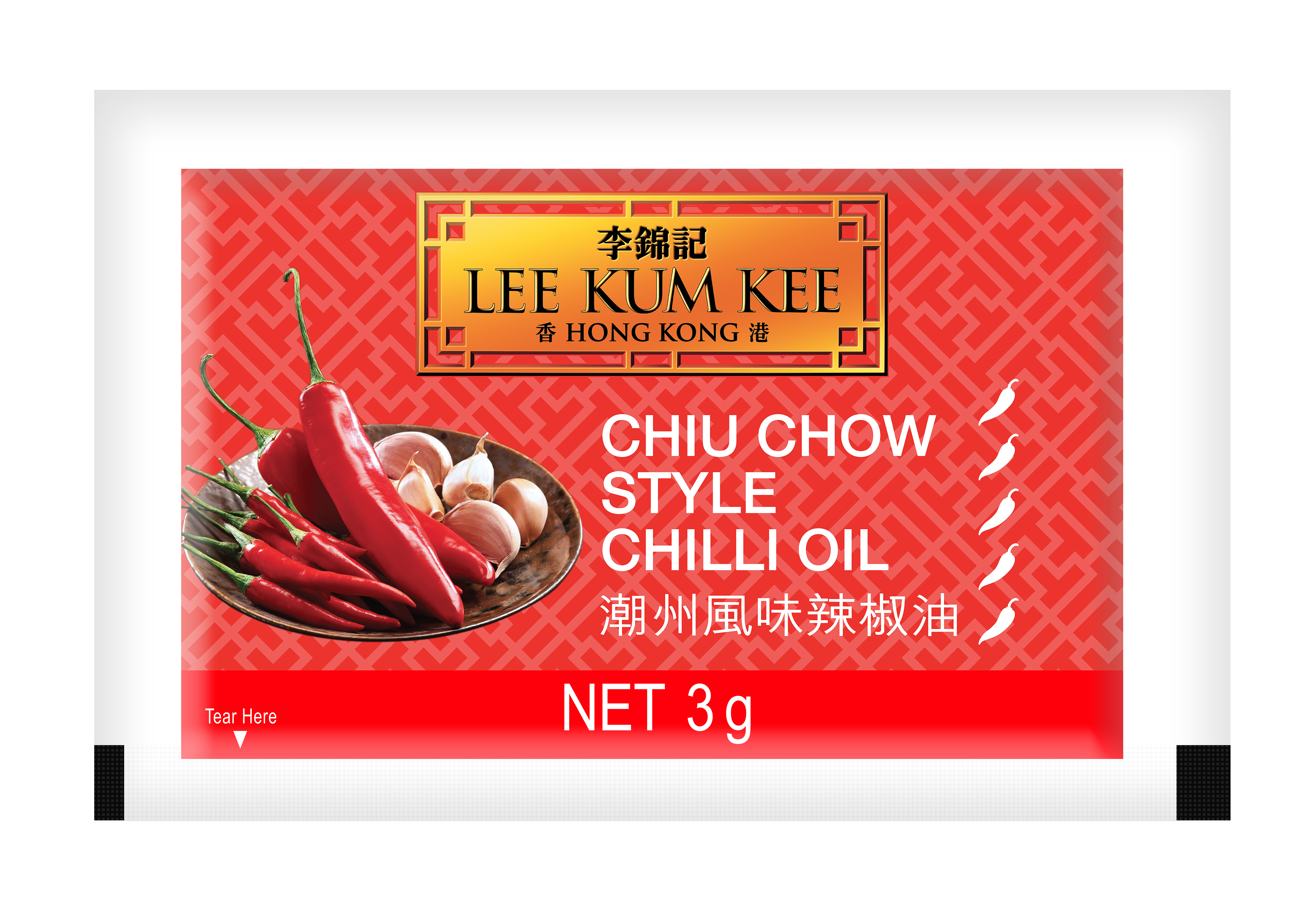 LI24048_LKK_Chiu Chow Style Chilli Oil_3g_Sachet_3D_Front