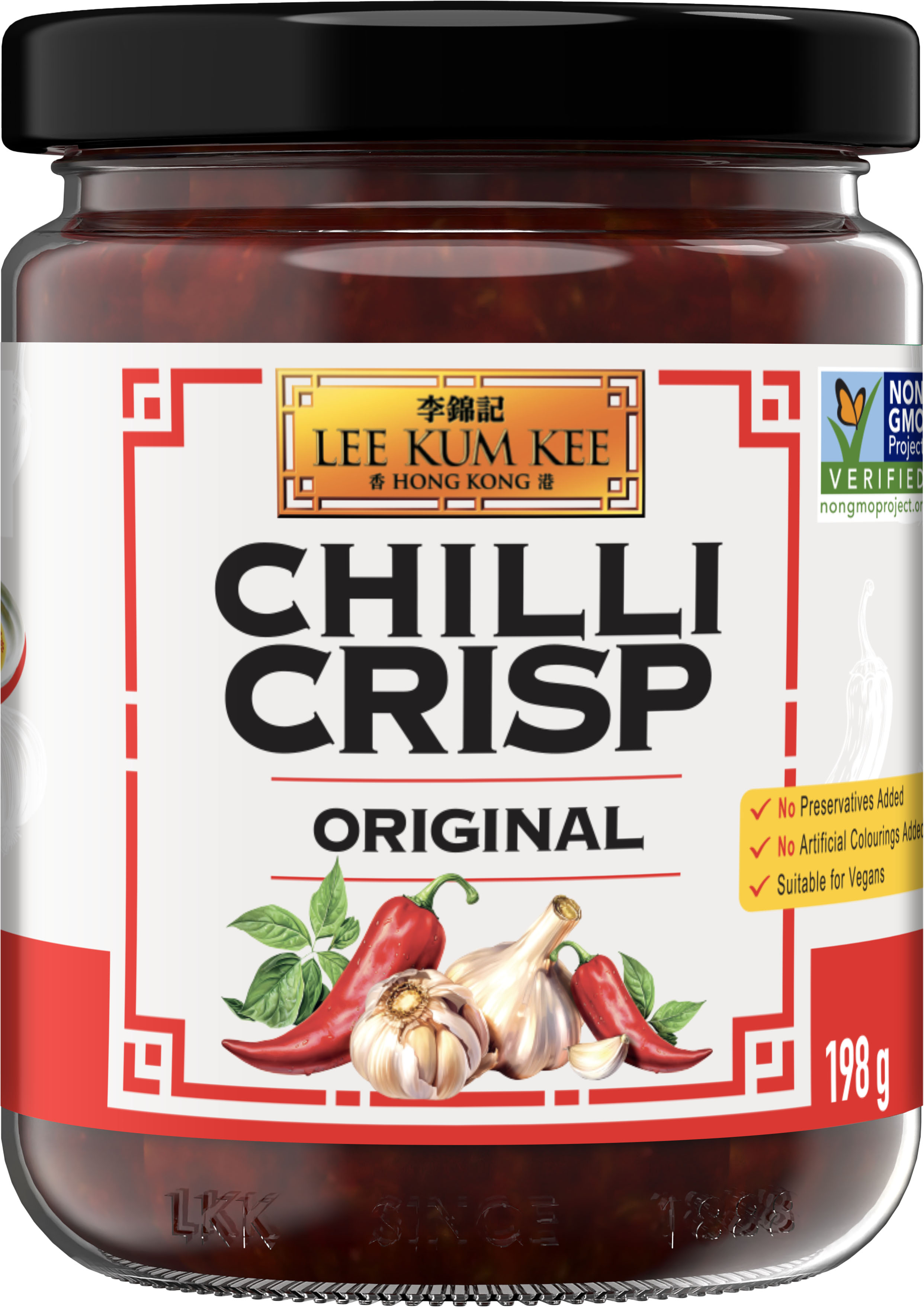 LI26179_LI26086_3300360530_LKK_Chilli Crisp Original_198g_Label_3D