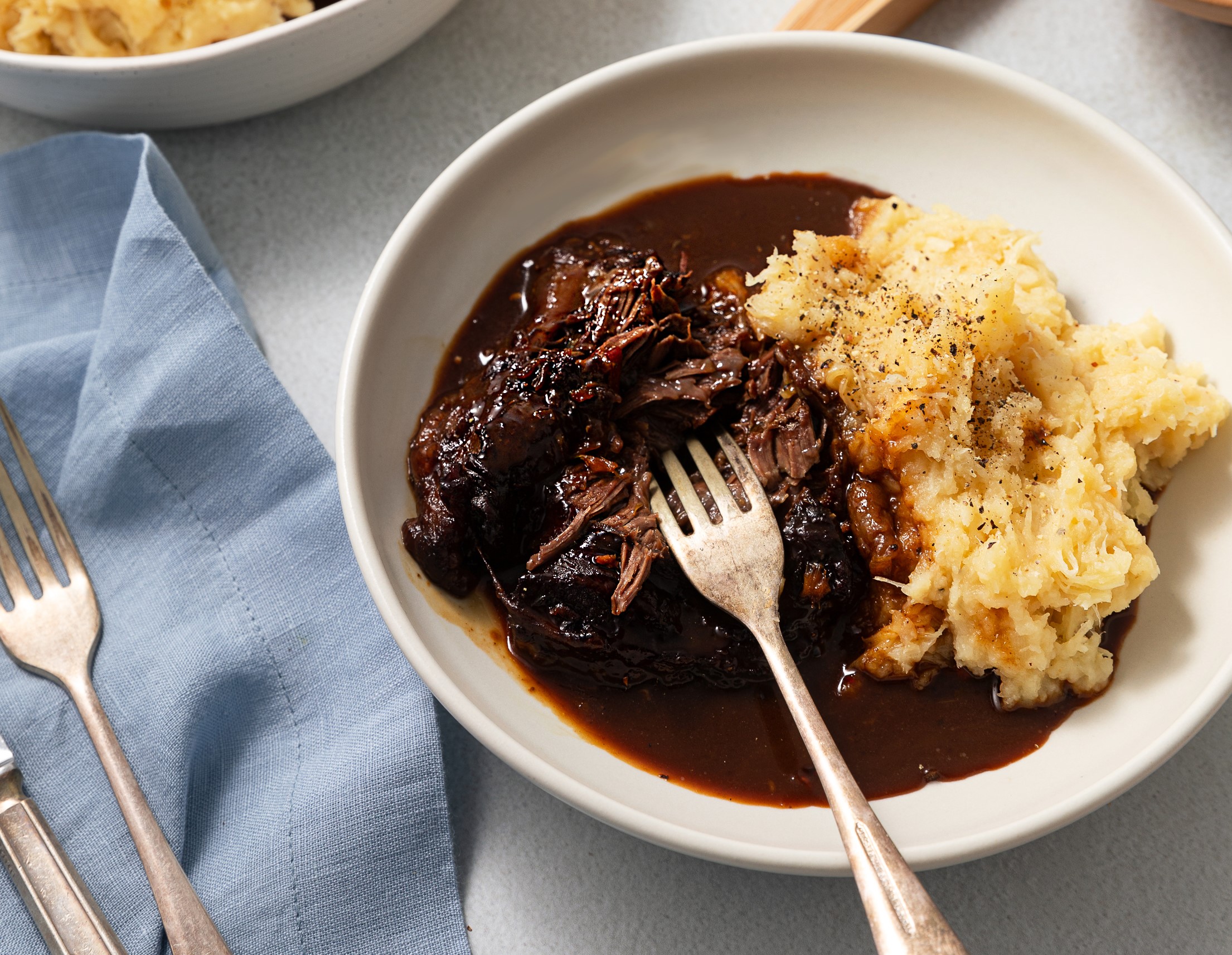 Braised Beef Cheeks with Parsnip Mash | Australia