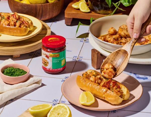 A spicy lobster roll recipe with a Lee Kum Kee chili garlic butter sauce