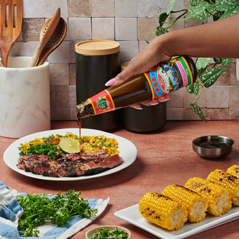 A marinated steak recipe featuring Lee Kum Kee Premium Oyster Sauce