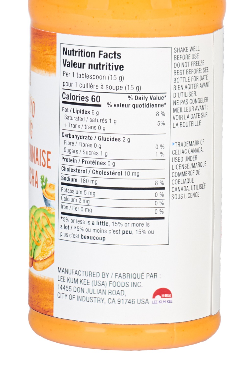 Sriracha Mayo Nutrition Facts