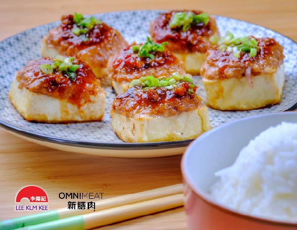 Fried Omnimeat Stuffed Tofu