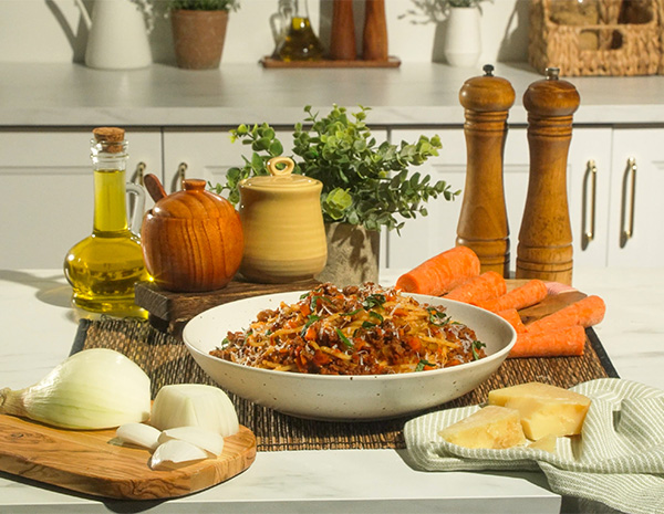 A spaghetti bolognese recipe featuring oyster sauce.