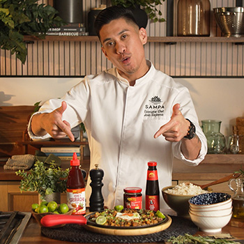 A pork belly sisig recipe done sweet and spicy by Chef Josh Espinosa