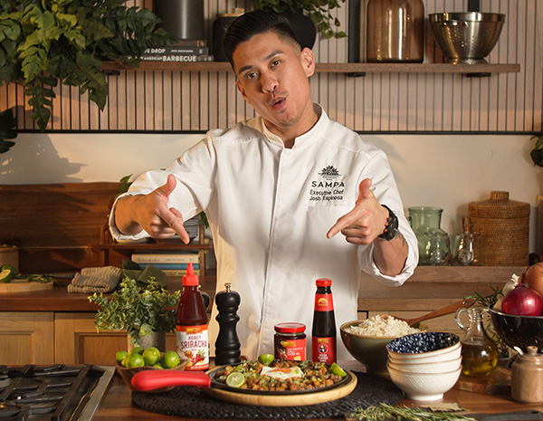 A pork belly sisig recipe done sweet and spicy by Chef Josh Espinosa