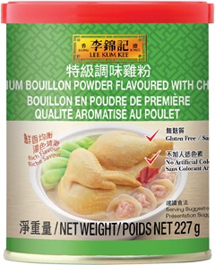 Bouillon en poudre de premiѐre qualité aromatisé au poulet 227 g, boîte de conserve