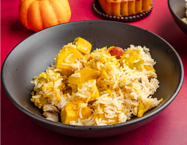 Une recette de riz à la citrouille pour la fête de la mi-automne.