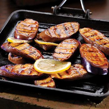 Grilled Brinjal with Oriental BBQ Sauce