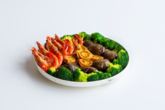 Braised Abalone with Broccoli Prawns