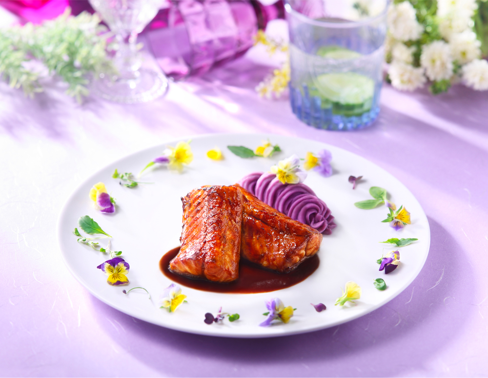 Recipe Brown Braised Eel with Mashed Purple Sweet Potatoes
