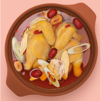 Drunken Chicken with Herbs Hotpot