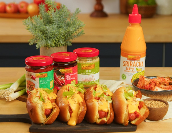 Recipe Cheesy Kimchi Hot Dogs