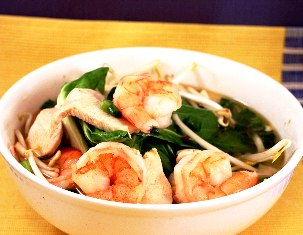 Recipe Chicken & Shrimp Soup with Chili Garlic Sauce