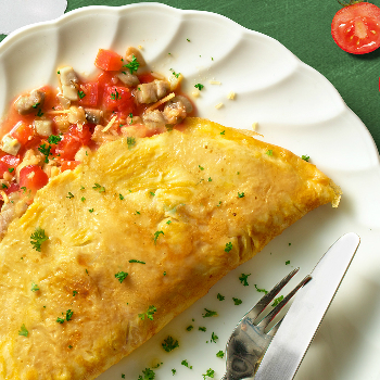Recipe Chicken, Mushroom and Tomato Omelet