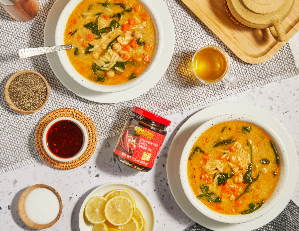 Recipe Chickpea Lemon Orzo Soup