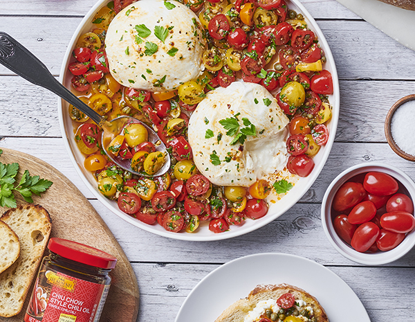 Recipe Chili Burrata Tomato Appetizer