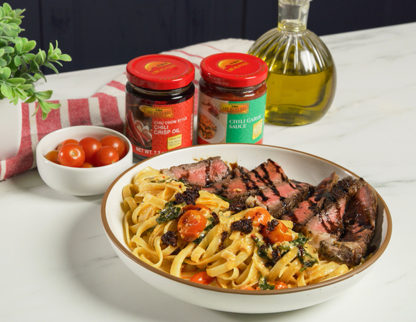 Recipe Creamy Spicy Steak Fettuccine