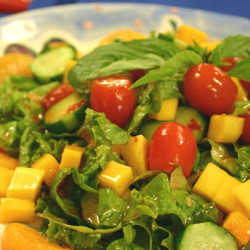 Recipe Cucumber Mango Salad with Chili Garlic Sauce