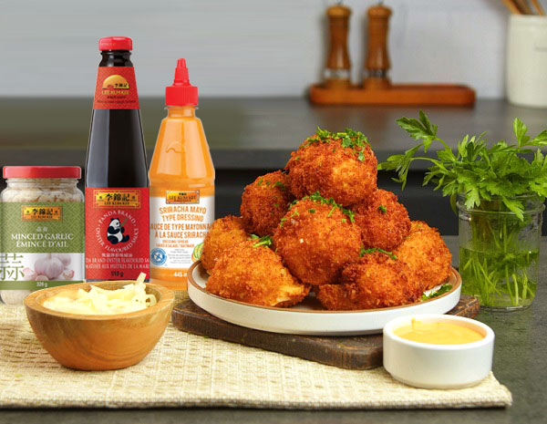 A fried mac and cheese balls recipe with a extra umami punch from Lee Kum Kee Oyster Sauce.