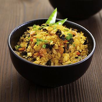 Recipe Fried Rice with Dried Baby Shrimp and Seaweed